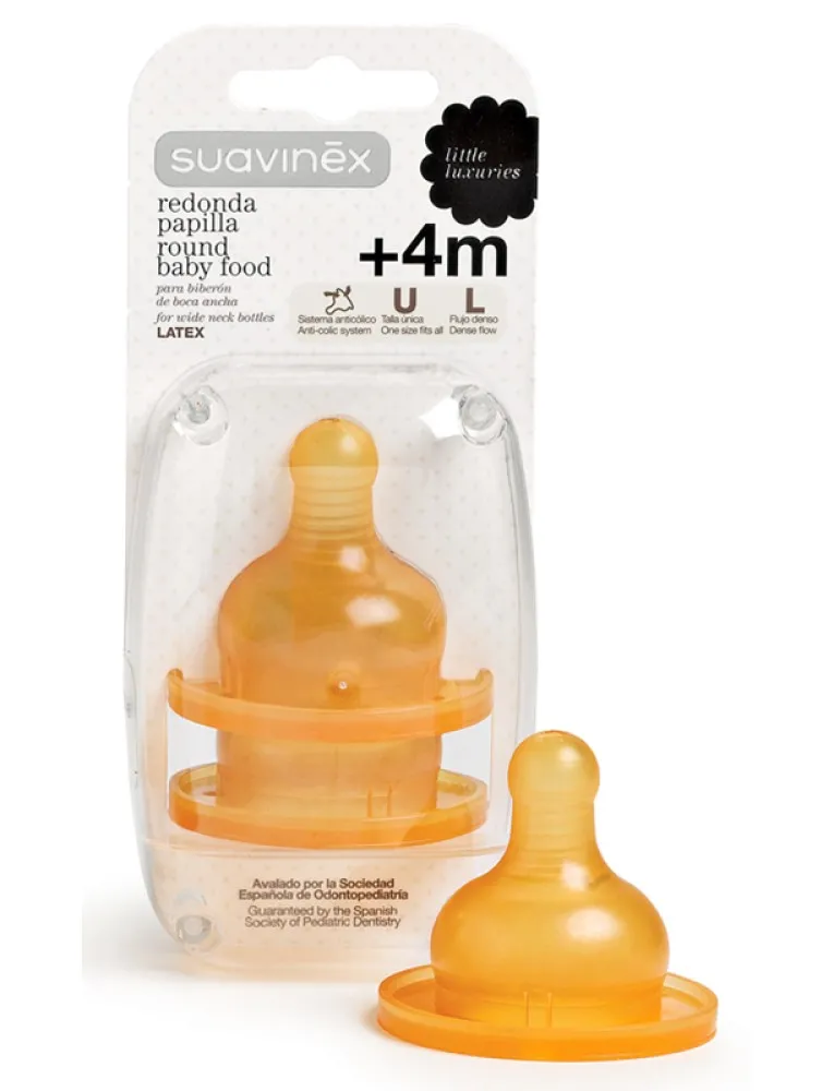 SUAVINEX TETT PAPP LATT +4M 2P