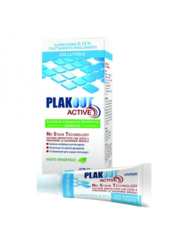 Plak Out Active 0,12% 200ml + Dentifricio Omaggio