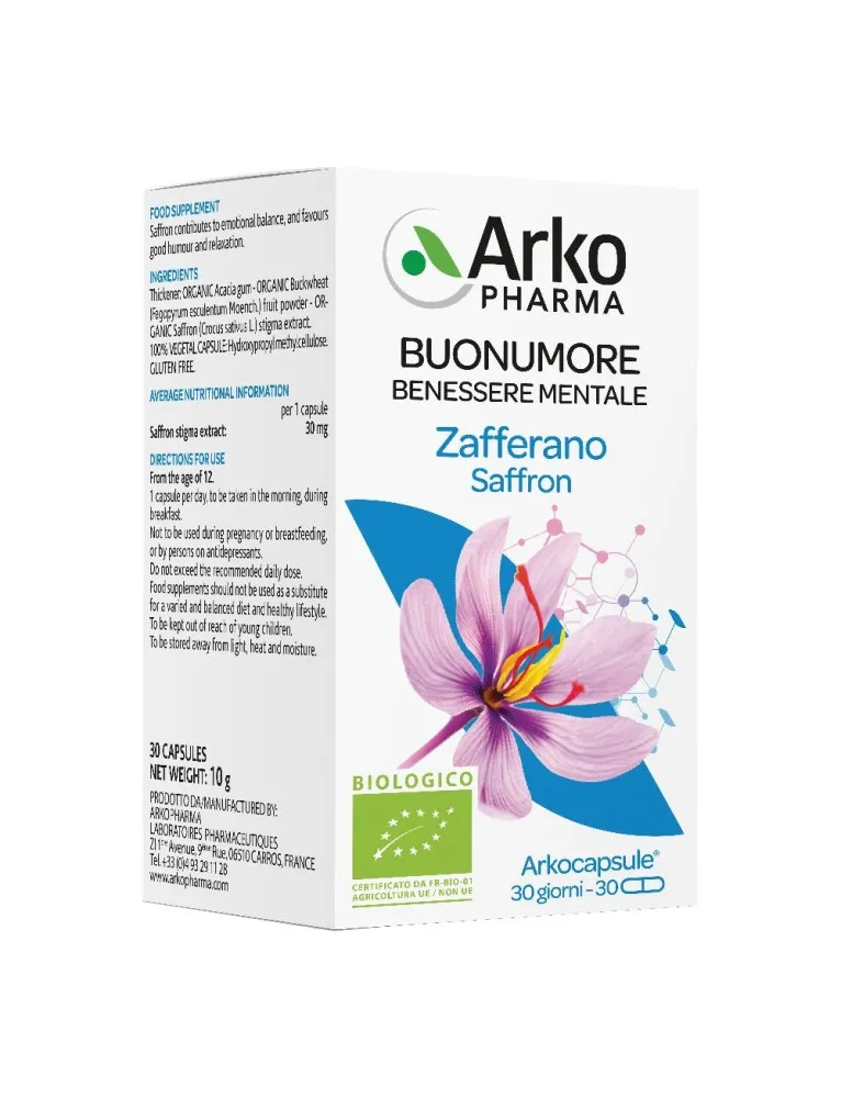 Arkocaps Zafferano Bio 30 Capsule