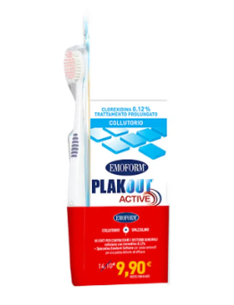 Emoform Plak Out Collutorio 0,12 + Spazzolino
