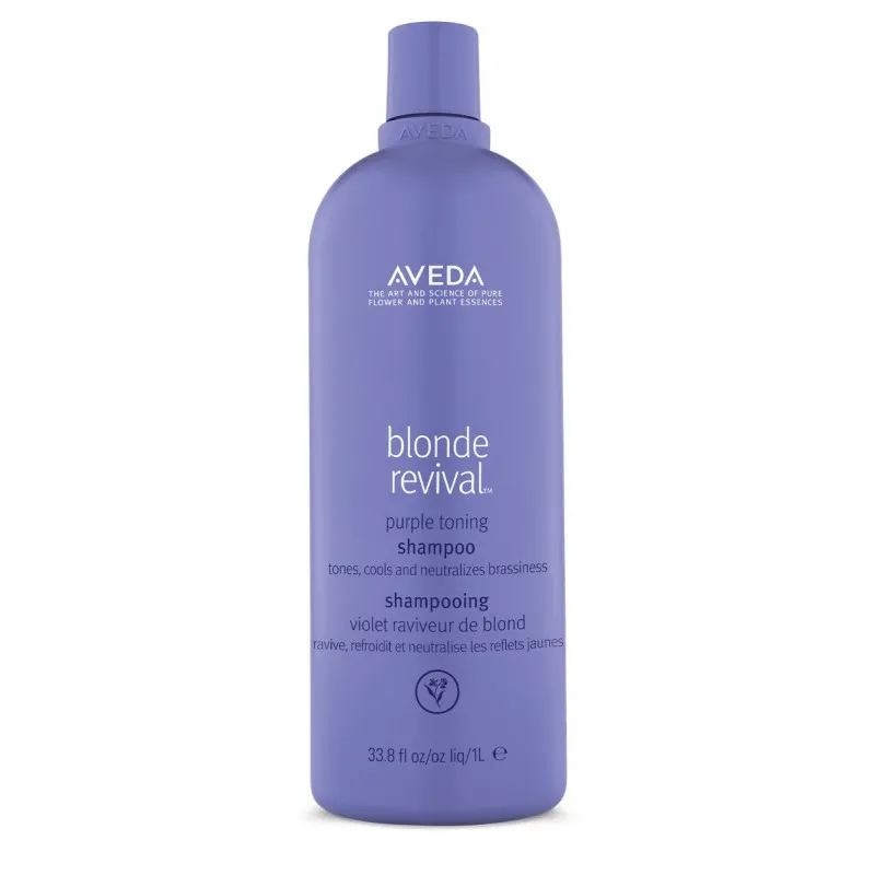 Aveda Blonde Revival Purple Toning Shampoo 1000ml - shampoo anti-giallo capelli biondi bianchi