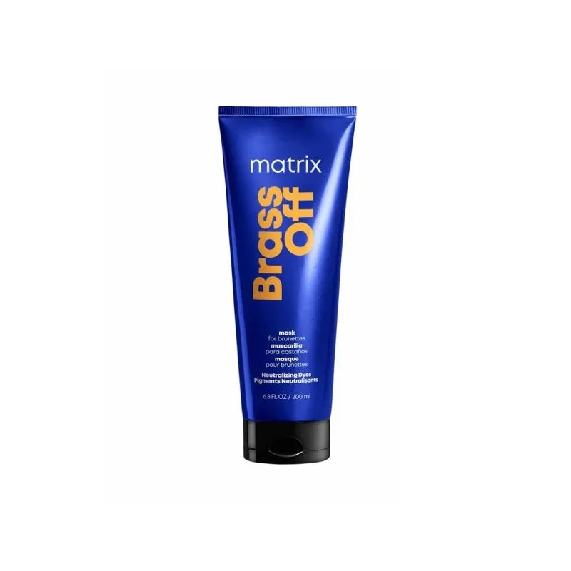 Matrix Brass Off Mask 200ml NEW - maschera idratante pigmentata anti-arancio capelli castani