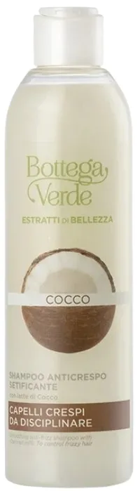 Shampoo lisciante per capelli crespi "Latte di cocco"