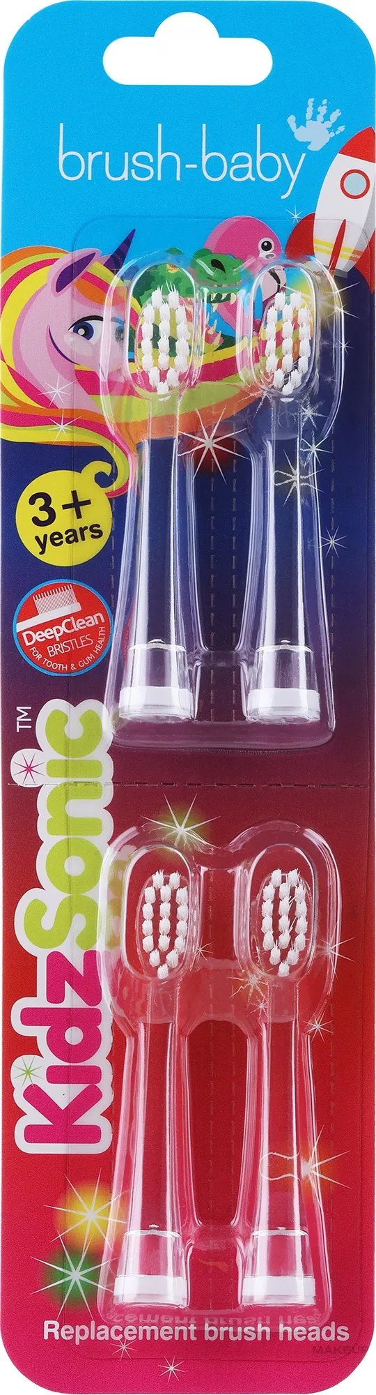 Testine per spazzolini elettrici KidzSonic, 3+