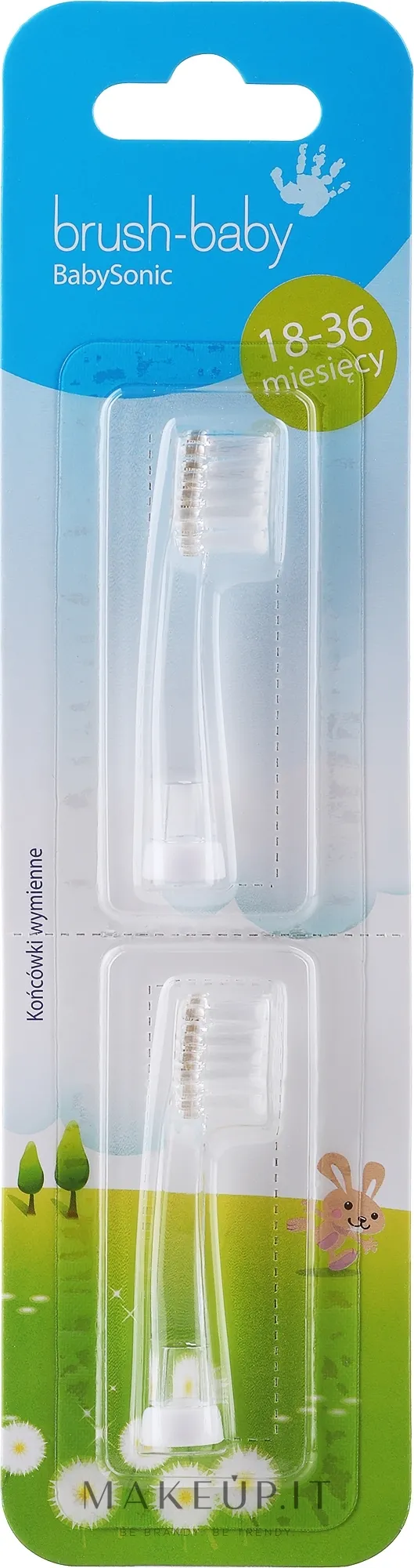 Testine di ricambio per spazzolino elettrico BabySonic, 18-36 mesi