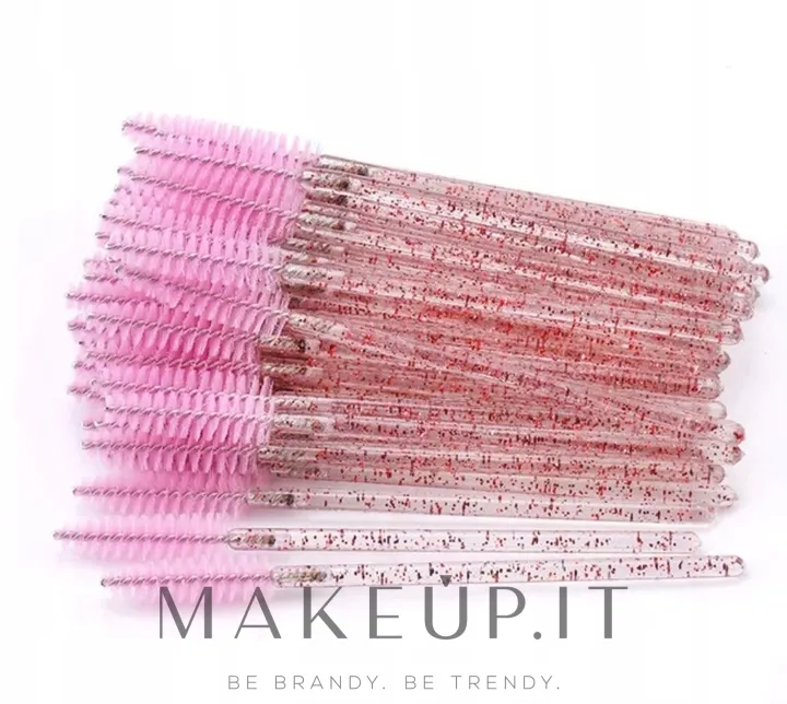 Set scovolini per ciglia e sopracciglia, usa e getta, rosa