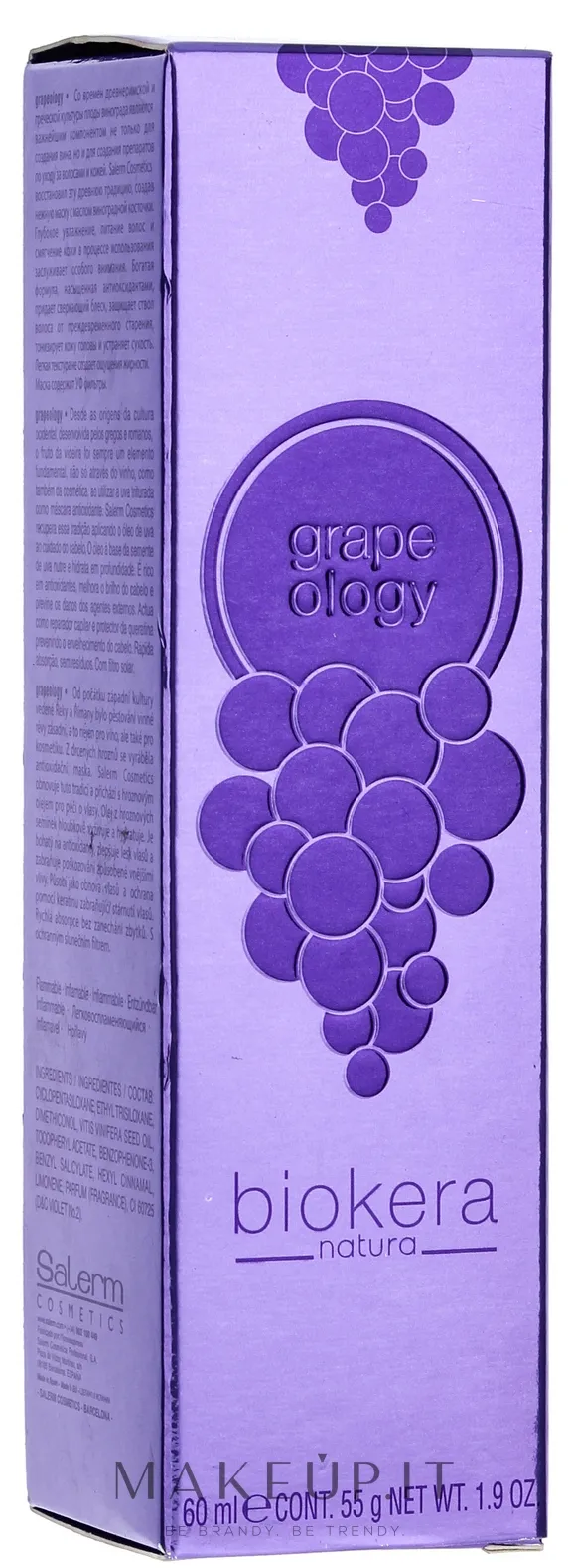 Olio d'uva per capelli