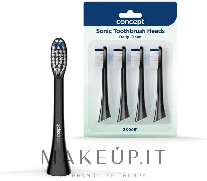 Testine di ricambio per spazzolino sonico, ZK0051, nere